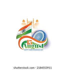 15th August Happy Independence Day Of India, New Concept Har Ghar Tiranga In Hindi Text With Hand Holding Indian Flag 