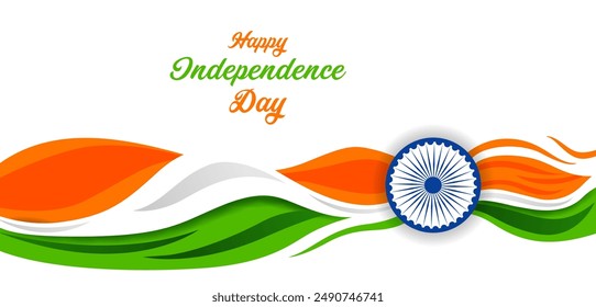 15 de agosto, feliz Día de la Independencia de la India venta de compras y promoción de fondo publicitario en Vector