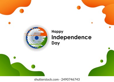 15th August, Happy Independence Day of India shopping sale and promotion advertisement background in vector