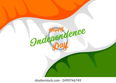 15th August, Happy Independence Day of India shopping sale and promotion advertisement background in vector