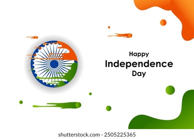 15th August, Happy Independence Day of India shopping sale and promotion advertisement background in vector