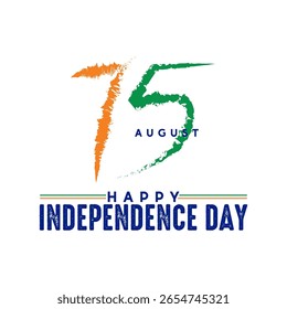 15 de agosto feliz Día de la Independencia de la India Ilustración vectorial.