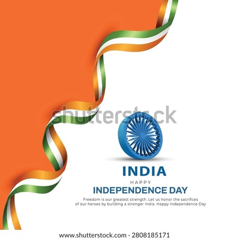 15th august happy independence day democratic India 80th with Indian flag. abstract vector illustration design