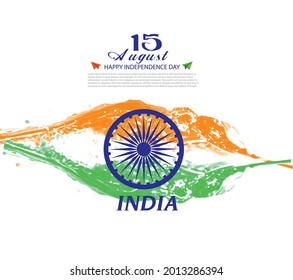 15th August Independence Day concept with Hindi text of swatantrata diwas background.