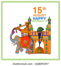 15th August Independence Day of India tricolor background in vector