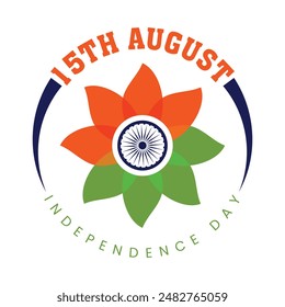15th August Independence Day patriotic flower design