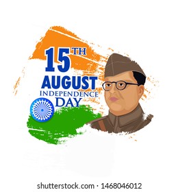 15th August, Independence Day poster or template design with Ashoka