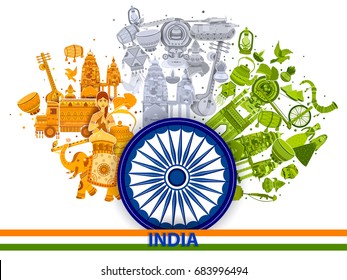 15th August Independence of India tricolor background in vector