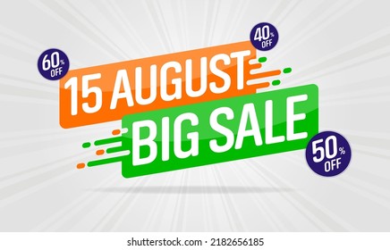 15th August Of India, Concept, Republic Day Template, Banner, Celebrate Logo Design, Icon, Poster, Unit, Label, With Celebration