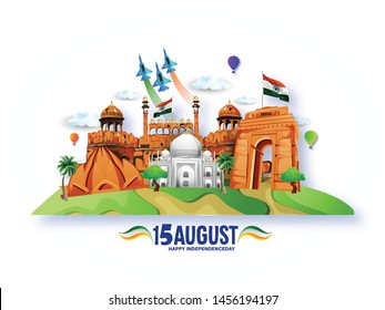 15th August India Happy Independence Day,