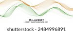 15th August, Indian Independence Day banner design. National holiday celebration background. Vector illustration