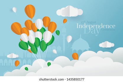 15th August Indian Independence Day Celebration Background Template Design Vector Illustration