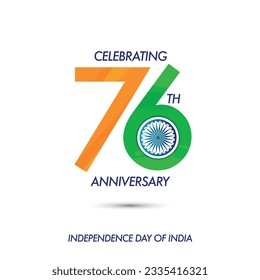 15th August Indian Independence Day banner template design with Indian flag, Ashoka Chakra. vector illustration .