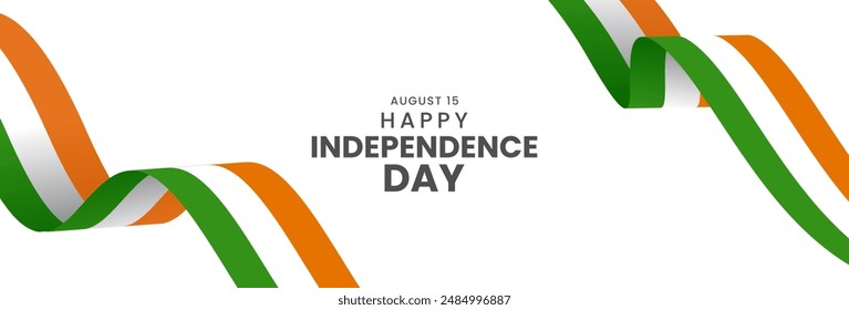 15th August, Indian Independence Day banner design. National holiday celebration background. Vector illustration