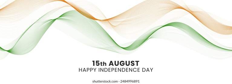 15th August, Indian Independence Day banner design. National holiday celebration background. Vector illustration