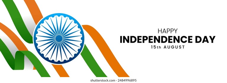 15th August, Indian Independence Day banner design. National holiday celebration background. Vector illustration