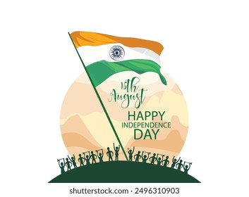 15th August. India's Independence Day. Creative design for posters,