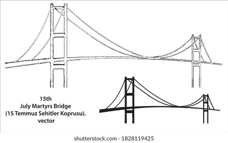 15th July Martyrs Bridge (15 Temmuz Sehitler Koprusu). Istanbul Bosphorus Bridge. Istanbul, Turkey