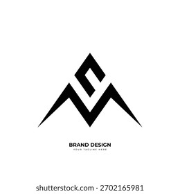 15-Word Description:
CM MC triangle logo, unique modern minimal design, trendy geometric icon for professional branding identity.