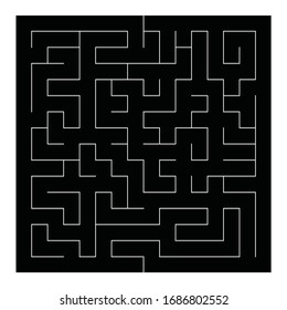 15x15 rechteckiges Labyrinth mit dünnen Korridoren ohne Lösung