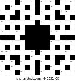 15x15 Squares Empty Britishstyle Crossword Grid Stock Vector (Royalty ...