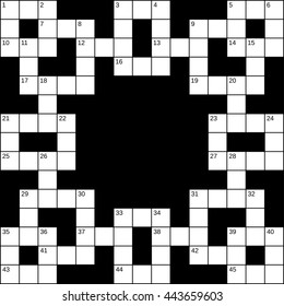 15x15 Squares Empty Britishstyle Crossword Grid Stock Illustration ...