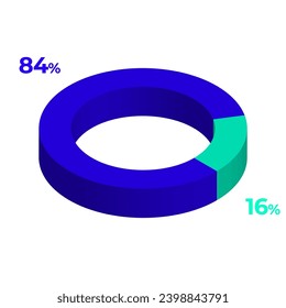 16 84 3d donut pie chart illustration eps vector 