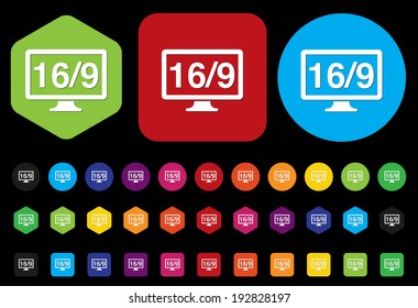 16 9 display icon