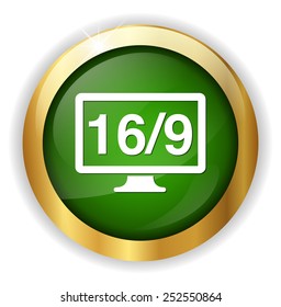 16 / 9 display icon