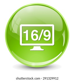 16 / 9 display icon