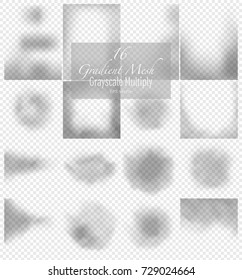 16 abstract grey multyply smooth blurred gradient mesh vector backgrounds for design