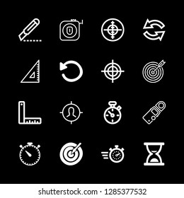 16 accuracy icons with circular arrows couple and bullseye in this set