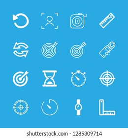 16 accuracy icons with ruler and measuring tape in this set