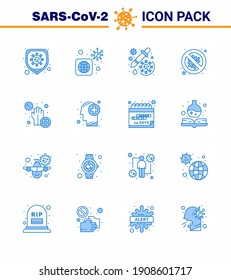 16 Blue coronavirus epidemic icon pack suck as danger; security; drug; protection; virus viral coronavirus 2019-nov disease Vector Design Elements
