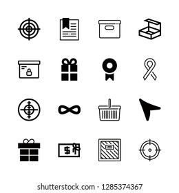 16 bow icons with gift and infinite or bow in this set