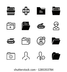 16 brand icons with stationery and tank in this set