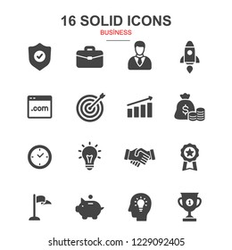 16 Business Icon Set. Businessman Icon.  Development Icon. Business Target Icon.