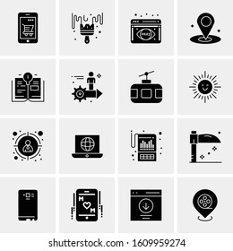 16 Business Universal Icons Vector. Creative Icon Illustration to use in web and Mobile Related project.