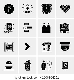 16 Business Universal Icons Vector. Creative Icon Illustration to use in web and Mobile Related project.