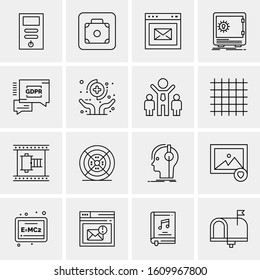 16 Business Universal Icons Vector. Creative Icon Illustration to use in web and Mobile Related project.