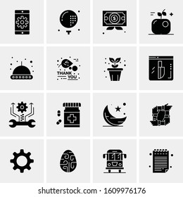 16 Business Universal Icons Vector. Creative Icon Illustration to use in web and Mobile Related project.