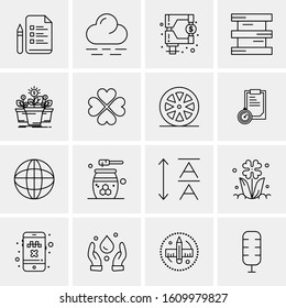 16 Business Universal Icons Vector. Creative Icon Illustration to use in web and Mobile Related project.