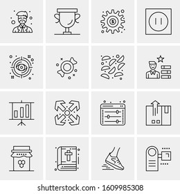 16 Business Universal Icons Vector. Creative Icon Illustration to use in web and Mobile Related project.