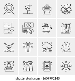 16 Business Universal Icons Vector. Creative Icon Illustration to use in web and Mobile Related project.