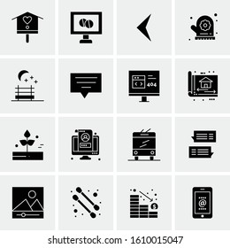 16 Business Universal Icons Vector. Creative Icon Illustration to use in web and Mobile Related project.