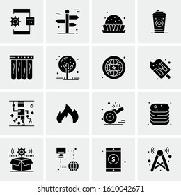 16 Business Universal Icons Vector. Creative Icon Illustration to use in web and Mobile Related project.