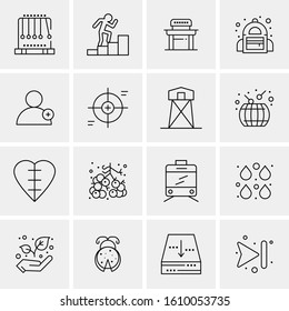 16 Business Universal Icons Vector. Creative Icon Illustration to use in web and Mobile Related project.