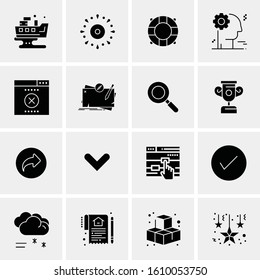 16 Business Universal Icons Vector. Creative Icon Illustration to use in web and Mobile Related project.