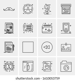 16 Business Universal Icons Vector. Creative Icon Illustration to use in web and Mobile Related project.
