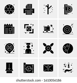 16 Business Universal Icons Vector. Creative Icon Illustration to use in web and Mobile Related project.